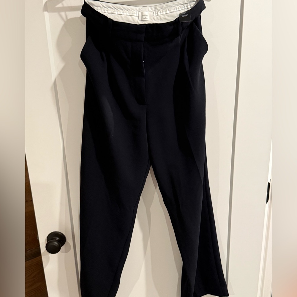 Aritzia Wilfred Navy Trousers
